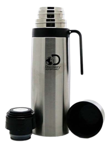 Imagen 1 de 1 de Termo Discovery Adventures 1 Litro Acero Inoxidable C/manija Color Plateado