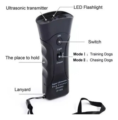 New Repelente Electrónico De Perros De Largo Alcance Dual
