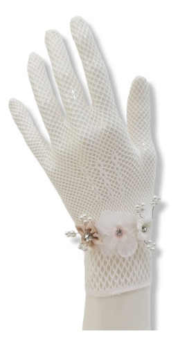 Guantes Malla Primera Comunión Blanco Mod 11 Unitalla Stella