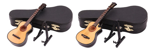 2 Modelos De Guitarra Con Soporte Y Estuche, Regalos Para
