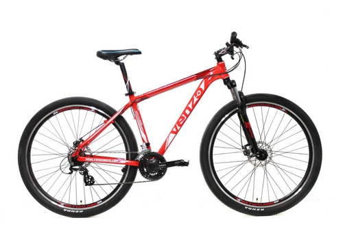 Mountain bike Venzo Skyline R29 18" 21v frenos v-brakes cambios Shimano color rojo/blanco  