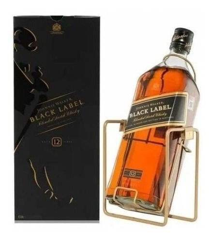 Johnnie Walker Black Label 12 Años Botellon X3lt + Volcador