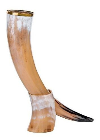 Thor Horn Cuerno Para Beber Viking Grande Con Soporte Auten