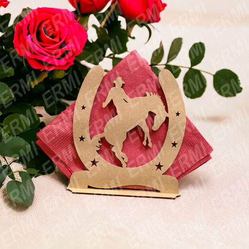 Paquete 30 Piezas Servilleteros Herraduras Vaqueros Mdf Herradura Caballo 1