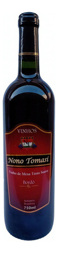 Vinho Do Sul Mesa Bordô Tinto Suave Nono Tomasi Tomio 750ml