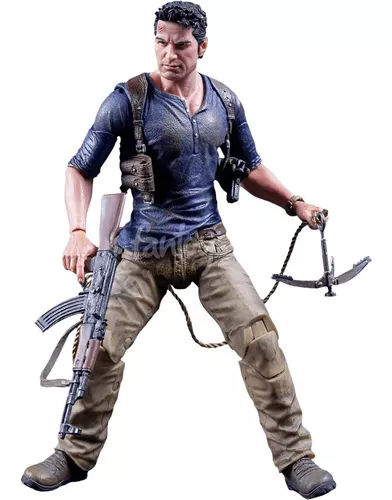 Boneco 17cm Uncharted - Nathan Drake Articulado + Acessórios