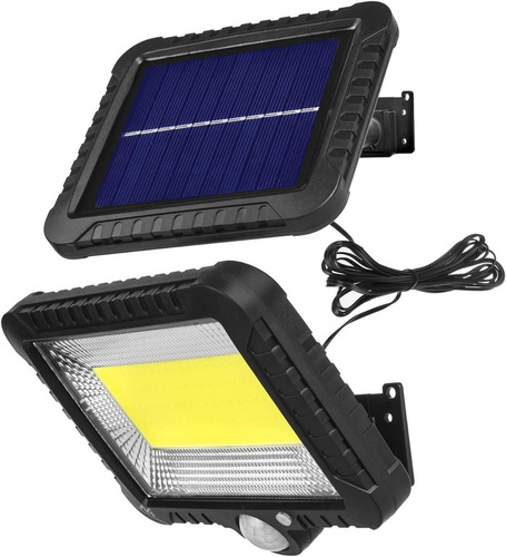 Foco Lámpara Solar Led 100w Con Sensor De Movimiento 5m Larg