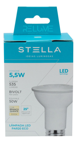 Lâmpada Led Par20 5,5w - Stella Sth9020/30
