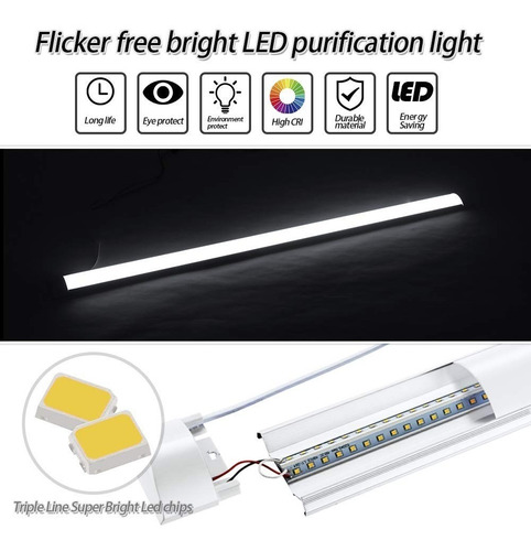 Imagen 2 de 4 de Lampara Led Plana 36w Sobreponer Antipolvo Luminaria Techo