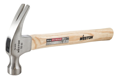 6 Martillo Pulido Uña Recta 16 Oz Mango 13 De Madera P