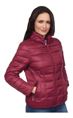 Campera Mujer Puffer Roja Inflada Tendencia 