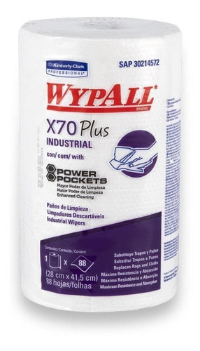 Paños De Limpieza Wypall X70 Rollo Regular Con Power Pockets