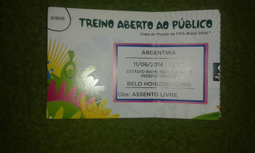 Ingresso Treino Argentina Copa 2014