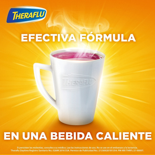 6 Sobres Bebida Theraflu Daytime Alivio De Resfriado Y Tos