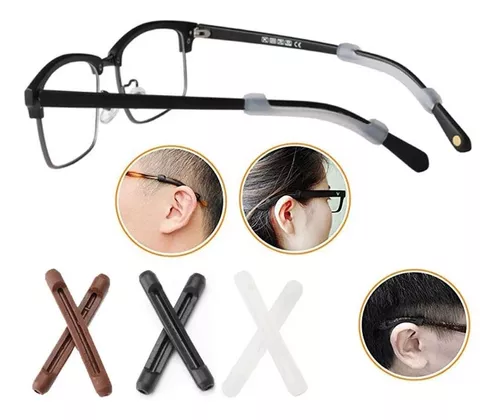 Patillas de repuesto para gafas, puntas de silicona para lentes de oreja,  manga de tubo, puntas de extremo de patillas de silicona suave