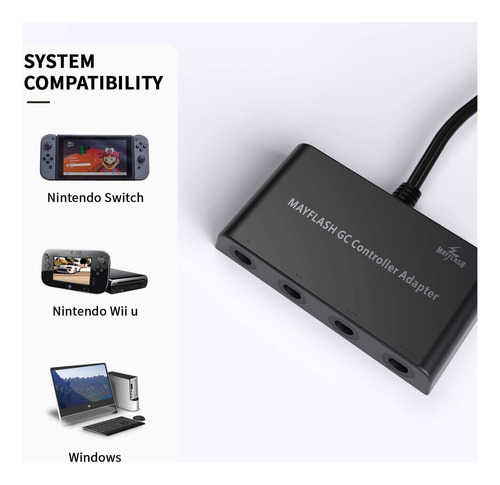 Mayflash Gamecube Controller Adapter For Wii U, Pc Usb And S