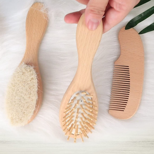Juego De Peine Y Cepillo Para El Cabello Para Bebés: Peine Y