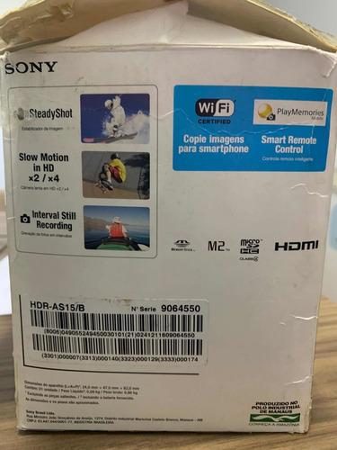 Filmadora Sony Hdr As15/b Preta