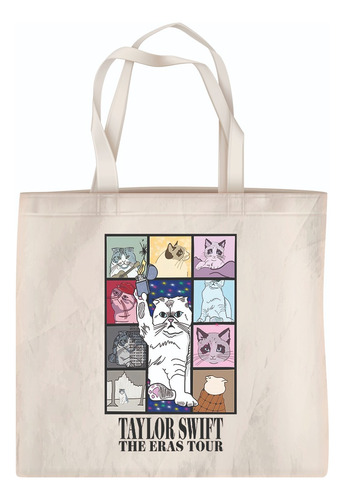 Tote Bag Bolsa De Loneta Taylor Swift Cat Gato Eras Tour 