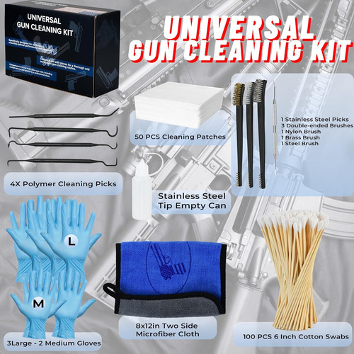 Kit De Suministros De Limpieza De Pistolas, Juego De Cepillo