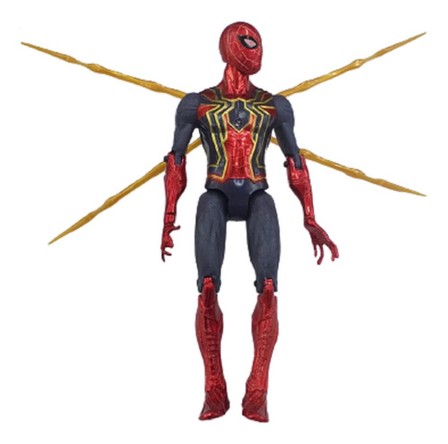 Figura Spiderman Iron Marvel Articulado Con Luz Playking