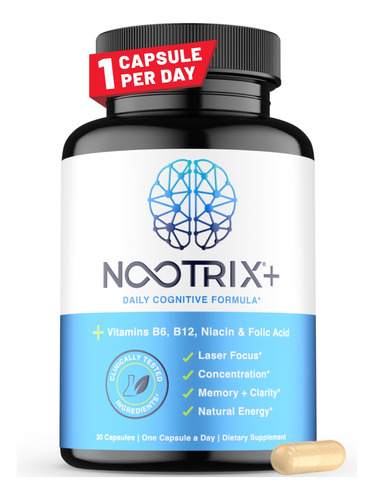 Nootrix Brain Plus - Apoyo Cerebral Nootropico Para Hombres