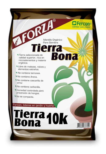 Tierra Bona Substrato Organico X 10 Kls Fercon