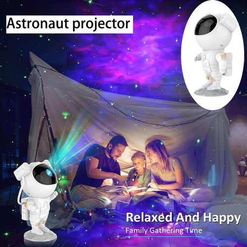 Proyector Láser Astronaut Luz Nocturna 360° Regalo De Año Nu