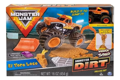 Pista Monster Jam Dirt El Toro Loco Kinetic Sand