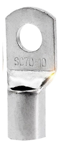 Terminal Zapata Cobre Sc70-10 Estañado Anillo A Tope P/cable Color Plateado