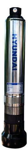 Bomba De Agua Hyundai 1/2 Hp Monofásica Pozo De 4 Hywtr50 Color Plateado