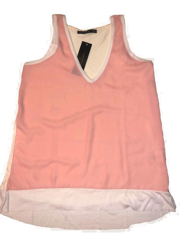 Musculosa Cuesta Blanca De Gasa Y Algodón.nueva Con Etiqueta