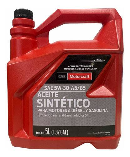 Aceite 100% Sintetico 5w30 Motorcraft Diesel Y Gasolina 5 L