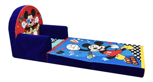 Sillon Infantil Convertible A Cama Mediano De Espuma Disney Color Mickey