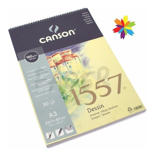 Block Canson A3 1557 Boceto 180g 30 Hojas Fader Barrio Norte