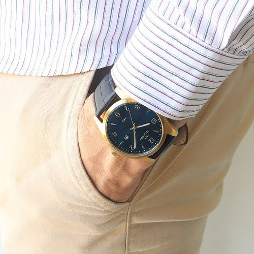 Relógio Technos Masculino Dourado/preto Analógico