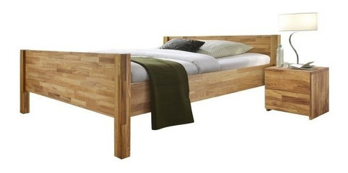 Imagen 2 de 4 de Cama Doble De Madera Maciza 100% Roble Ref: Maciza46