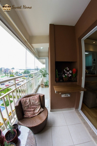 Imagem 5 de 15 de Apartamento Em Alphaville 3 Dorms E 2 Vagas E Varanda Gourmet. - Sh1533