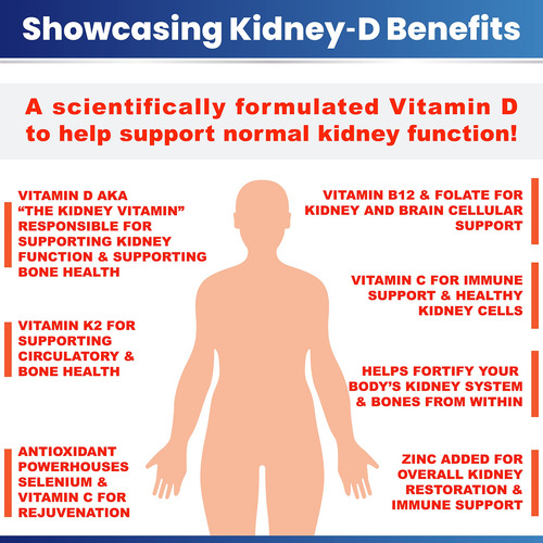 Kidney Restore Kidney-d Vitamina D3 Soporte Renal 60 Ct