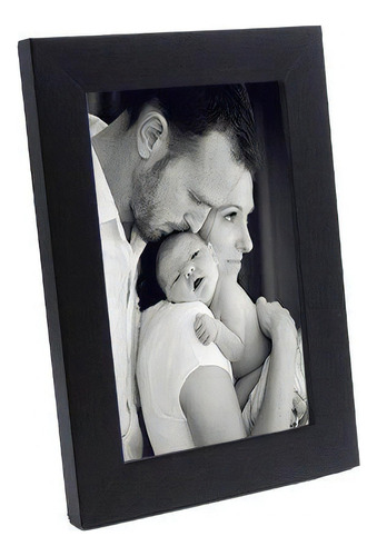 Marco de fotos de madera lisa oscura Prsct de 10 x 15 pulgadas