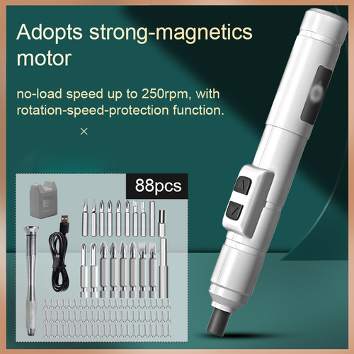 Set De Desarmador Multifunción Y Puntas De Metal 250 R/min