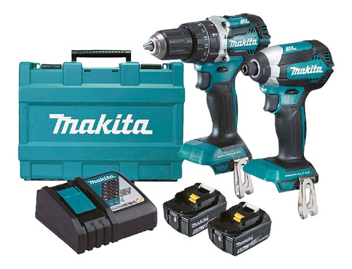 Rotomartillo + Pistola De Impacto 18v Makita Dlx2180tx Frecuencia 60