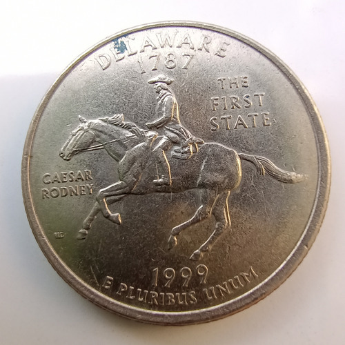 Moneda Conmemorativa Delaware 1787. 1/4 De Dólar. Año 1999