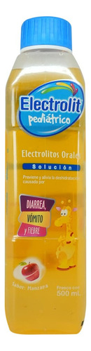 Electrolit Pediátrico Solución Sabor Manzana, 1 Frasco 500 Ml