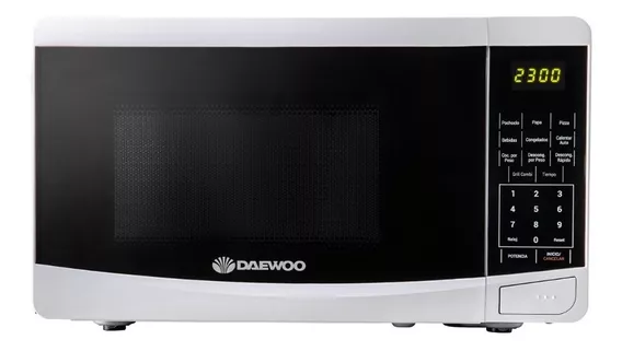 Microondas Daewoo 23 Litros Bifunción Digital 800w Blanco