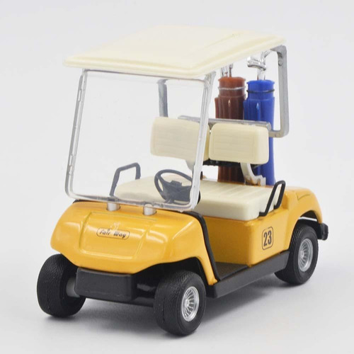 Carro De Golf Amarillo - Autos A Escala