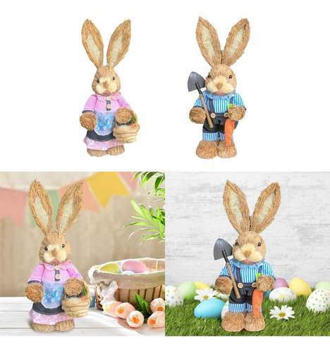 2 Figuras De Conejo De Pascua De Dibujos