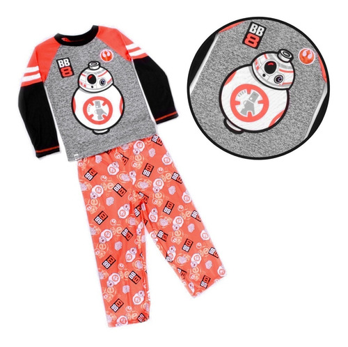 Pijama Lego Star Wars Droid Bb8 Naranaja Para Niño