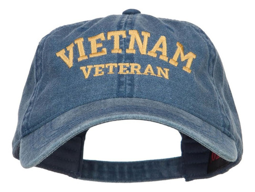 Gorra Lavada Bordada Vietnam Veteran - Azul Marino Osfm