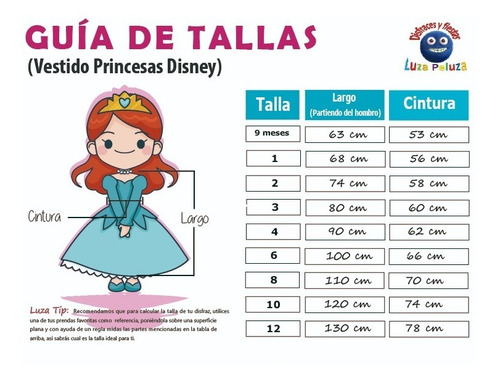Vestido Rapunzel Princesa Talla 3 A La 8